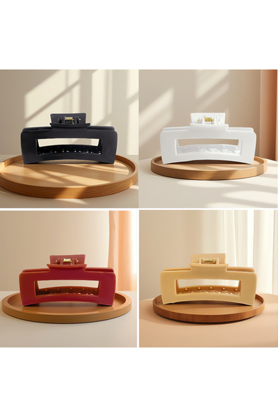 Choice 4 pcs set1 Cozy Squishy Soft Silicone Shark Clip Non Slip Durable Hair Claw Hairgrips for Women Outd