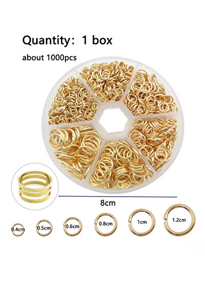 Choice حلقات قفز مفتوحة من kc gold، 6 أحجام متنوعة، 4 مم، 5 مم، 6 مم، 8 مم، 1...