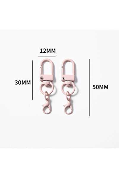 Choice 30x50mm-10 قطع وردي فاتح 10 قطع ملونة مشبك حلقة تسلق مشبك سلسلة مفاتيح...