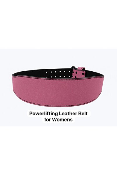 MGL SPORTS Weight Lifting Leather Belt –(MEDIUM) Pink Shiny for Women