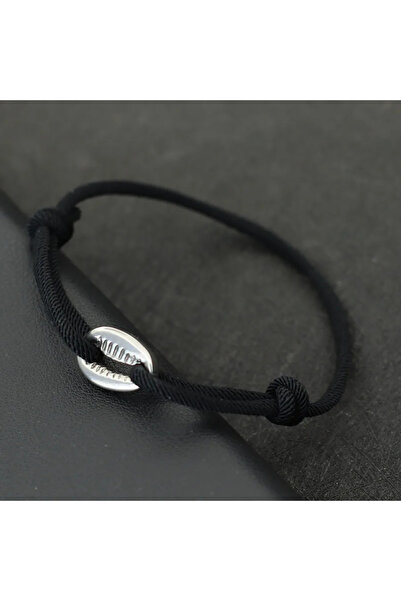Choice سوار رجالي أسود منسوج يدويًا من حبل مكرميه قابل للتعديل من النيكل الأس...
