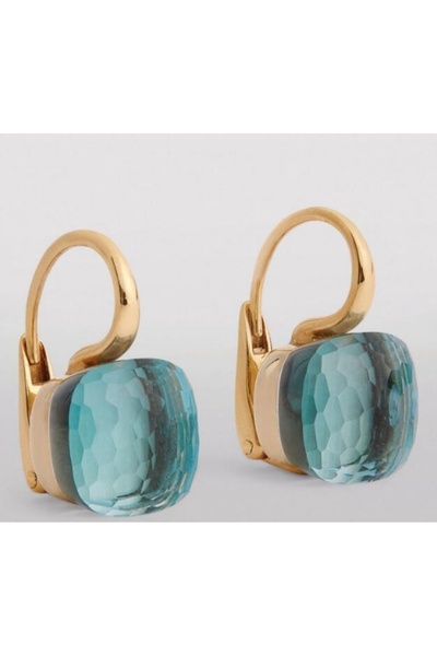 Choice MULTI E1791-2 Hot Fashion Gold Color Square Stud Earrings Blue Rhinest...