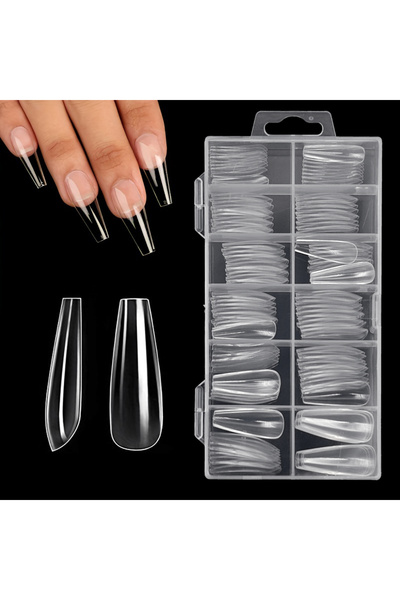 Choice مجموعة أطراف أظافر شفافة من كوفين-إل، مكونة من 120 قطعة، من كوفين، لوز...