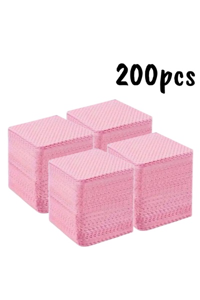 Choice 200 منديل وردي 20/600 منديل أظافر خالي من الوبر مناديل تنظيف جل مزيل ط...