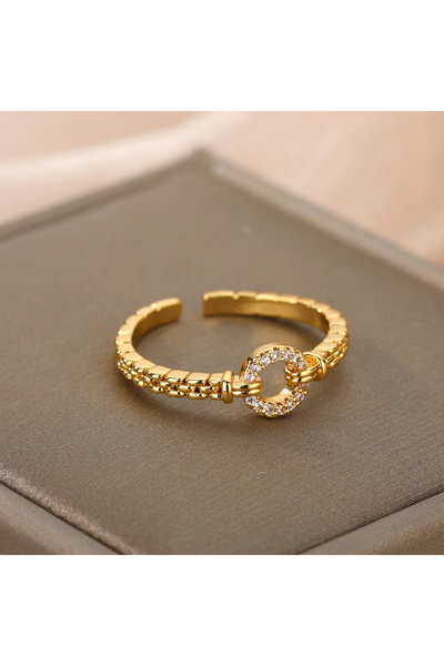 Choice AJZ10115 خواتم دائرية للنساء سلسلة بانك روك دائرية مفتوحة قابلة للتعدي...