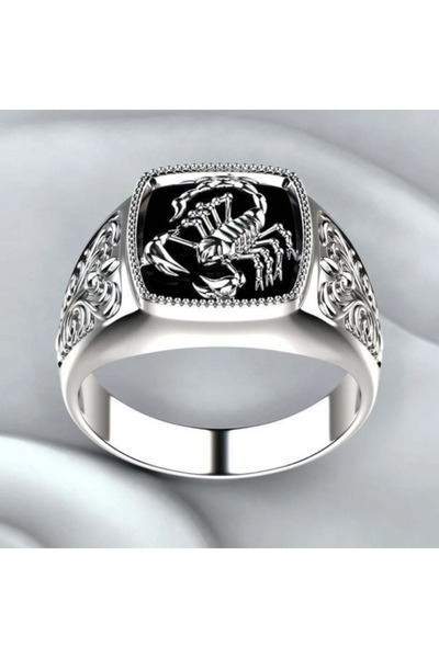 Choice خاتم عقرب أبيض بسيط بتصميم ريترو، مناسب للرجال والنساء، بتصميم إبداعي ...