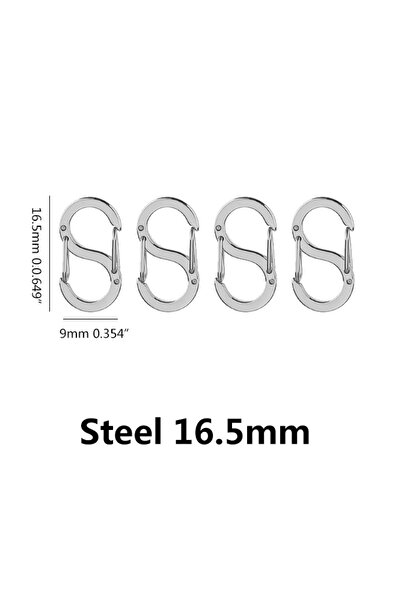 Choice قلادة من الفولاذ المقاوم للصدأ مقاس 16.5 مم مكونة من 4 قطع على شكل حرف...