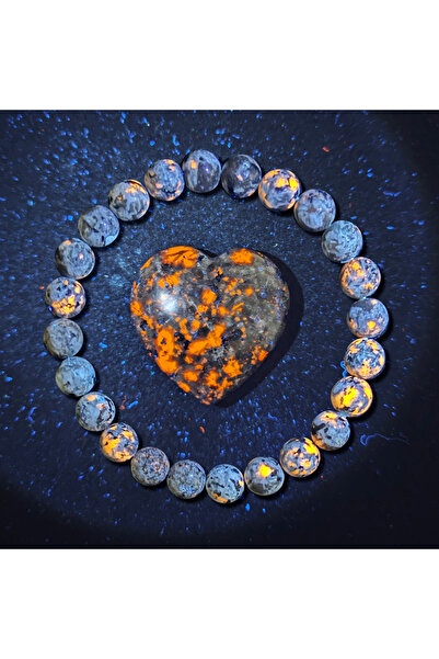 Choice 2pcs - Style A 2/4pcs Natural Flame Stone Bracelet with Natural Raw St...