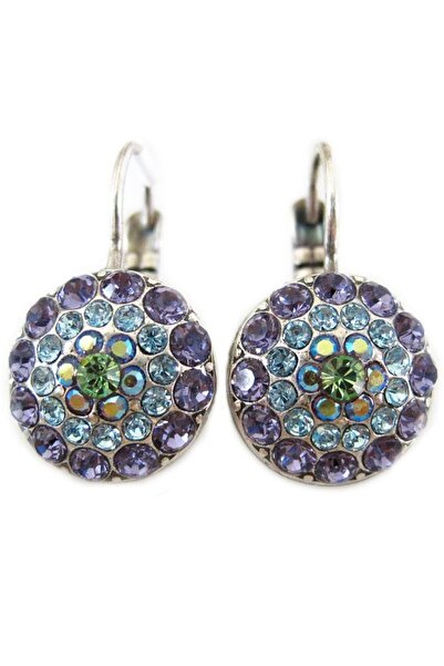 Choice E1869-خرزة مرصوفة باللؤلؤ الصناعي متعدد الألوان هندسية باللونين الفضي ...