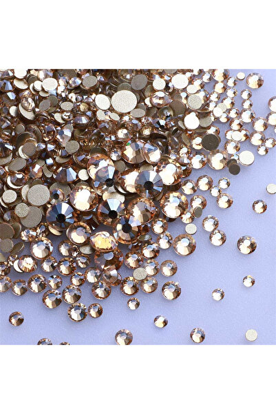 Choice 1440 قطعة من أحجار الراين المسطحة من Golden Shadow بمقاسات مختلفة من ا...