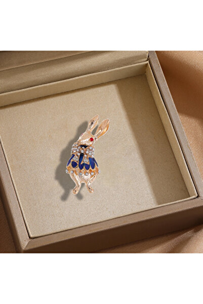 Choice دبوس أرنب من أحجار الراين المطلية باللون الذهبي للنساء لجميع المواسم، ...