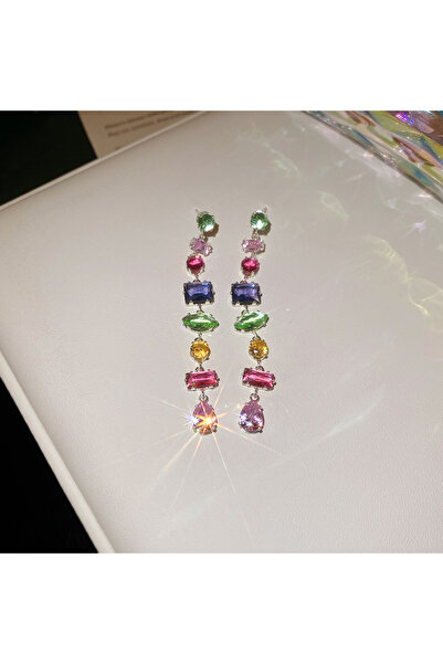 Choice قرط فضي ماركة مطلي بالذهب عيار 18 قيراطًا، قلادة جديدة فاخرة من الزركو...