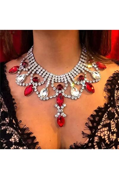 Choice Rhodium Plated Hot selling luxury rhinestone necklace, European and Am...