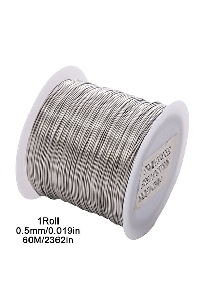 choice2 1 لفة 0.5 مم 60 متر 1 لفة سلك من الفولاذ المقاوم للصدأ سلك خرز يدوي ا...