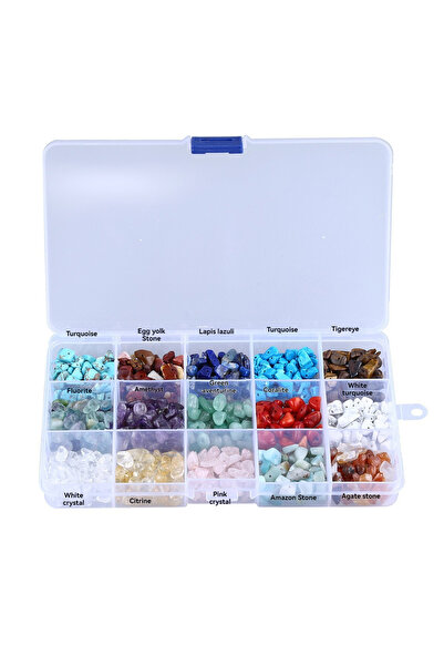 Choice مجموعة صنع المجوهرات اليدوية من سوار/قلادة من SKU1 DIY - 450 قطعة من الأحجار الكريمة غير المنتظمة ذات الأحجار الطبيعية المسحوقة
