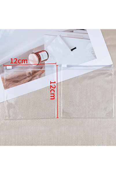 Choice 10 قطع 12 × 12 سم 10 قطع أكياس سحاب سميكة كيس بلاستيكي شفاف مضاد للأكس...