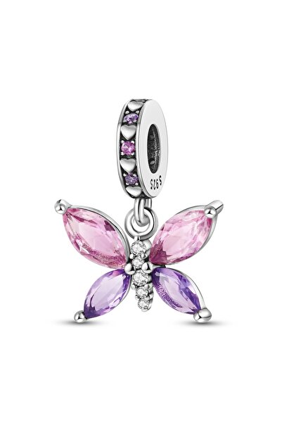 Choice KTC448 925 فضة استرلينية خرز قلادة يراعة فراشة مضيئة سحر يناسب الدعامة...