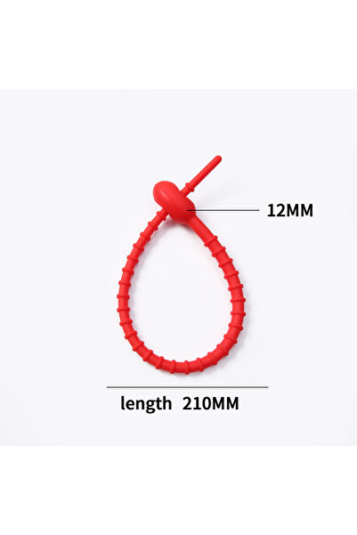 Choice 1 pcs Red 1/5/10/20/50pcs KeyChain Tag Rope Silicone rubber Wire Cable...
