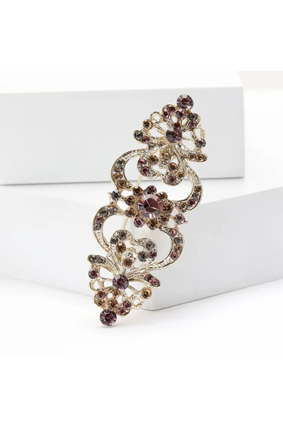 Choice بروشات زفاف عصرية مرصعة بأحجار الراين من Purple3807، بتصميم زهور أنيق،...