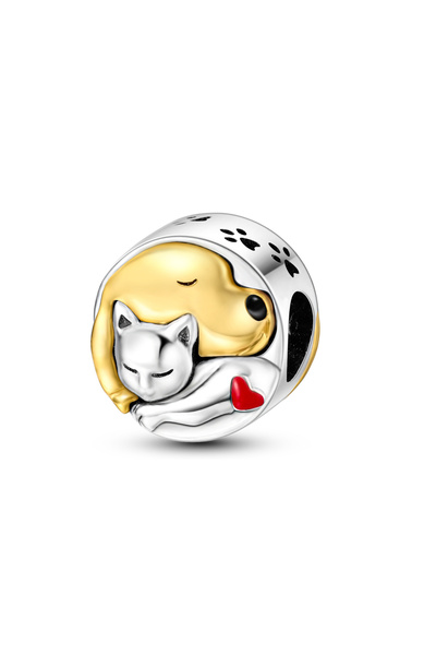 Choice KTC503 كلب شناوزر بولدوج فرنسي مطلي بالفضة سحر مخالب أقدام سحر الخرز ي...