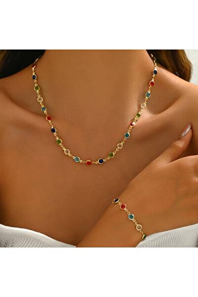 Choice YC5175-1 قلادة نسائية مرصعة بالزركونيا بتصميم عصري مخصص، سوار أنيق