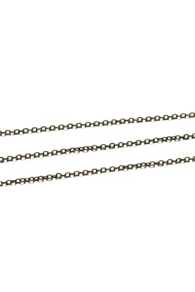 Choice سلسلة قلادة من البرونز العتيق مقاس 1.5 مم × 5 م، عرض 5 م/قطعة، 1.5 2 م...