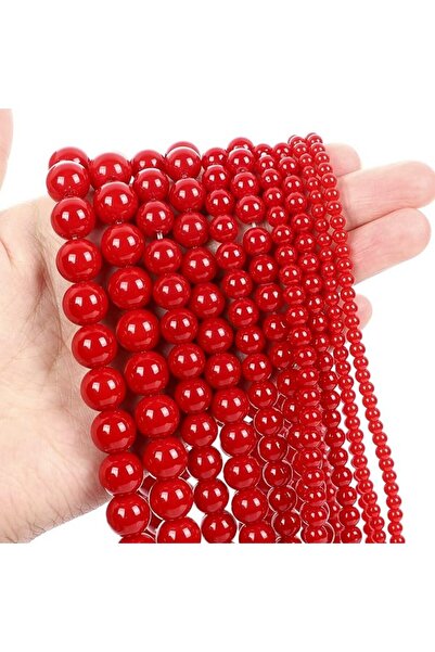 Choice1 8mm approx 47pcs Red Coral Gless Red Coral Gless Stone Beads Round Lo...