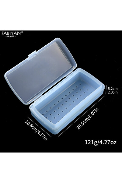 Choice صندوق تعقيم أدوات مانيكير أزرق بتصميم مزدوج الطبقات قابل للفصل وصينية ...