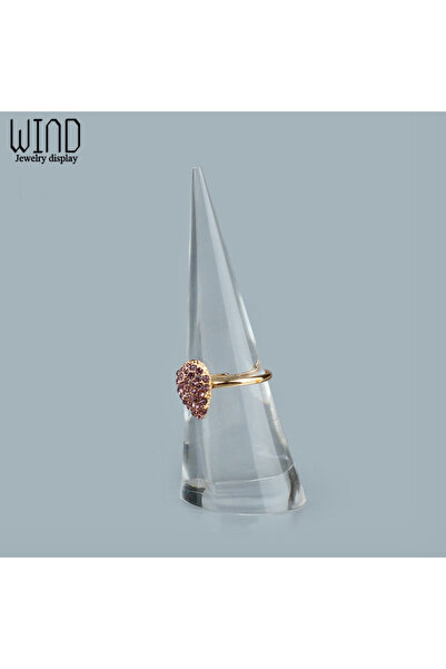 Choice Transparent Acrylic Solid Finger Ring Holder Stand Conical Bague Displ...