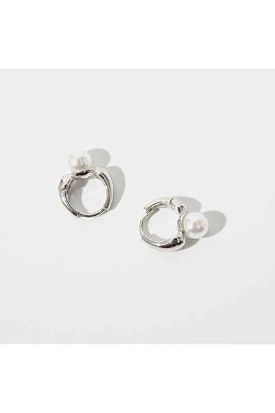 Choice أقراط ANENJERY الفضية المصنوعة من اللؤلؤ الصناعي للنساء لحفلات الزفاف ...