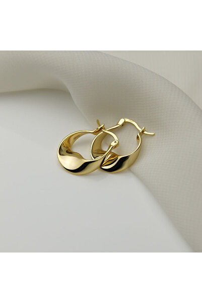 Choice S-E1643-ذهب ANENJERY أقراط دائرية فضية اللون على شكل موجة ملتوية للنسا...