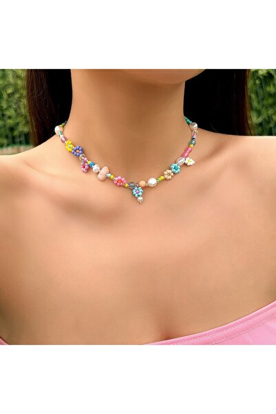 Choice Style 1 Boho Simple Beads Imitation Pearl Choker Necklace Women Men Vintage Stainless Steel Handmade