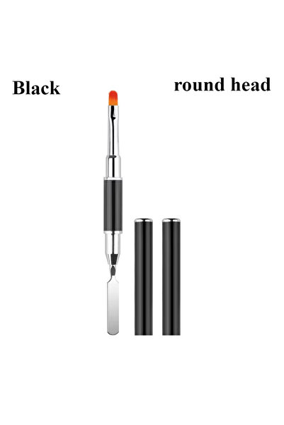 Choice فرشاة أظافر جل سوداء من LULAA، فرشاة فنية للأظافر من الفولاذ المقاوم ل...