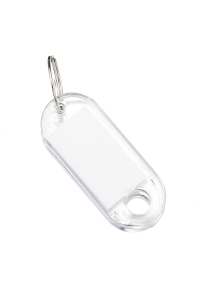 Choice Clear 10pcs Coloful Key Tags Plastic Split Key Ring Paper Labels Clear...