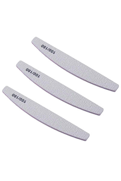 Choice 3 قطع 3 قطع/10 قطع/20 قطعة/50 قطعة مبرد أظافر رمادي اللون على شكل نصف ...