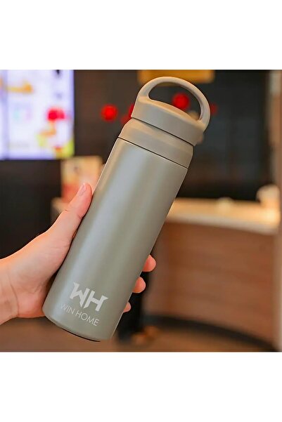 Win home Japanese Style 450ml Double Wall Vacuum Insulated Tumbler (Olive)
