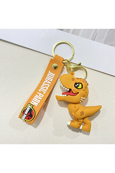 Choice سلسلة مفاتيح على شكل تمثال ديناصور صغير من الديناصورات الجوراسية تيران...