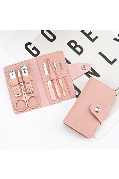 Choice مجموعة مانيكير وباديكير احترافية باللون الوردي للنساء - مجموعة من 7 قط...