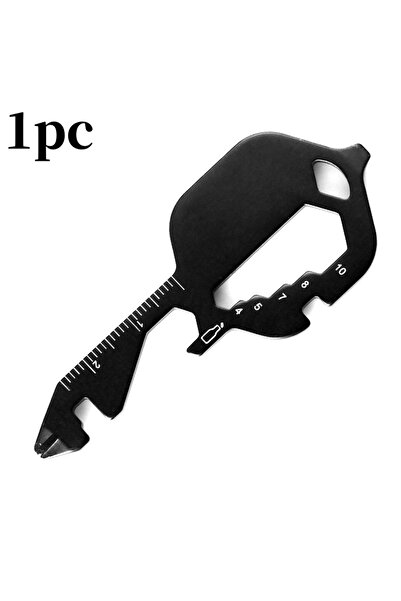 Choice أسود 1 قطعة 1/2 قطعة سلسلة مفاتيح صغيرة متعددة الوظائف من الفولاذ المق...