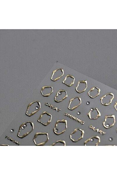 Choice قطعة واحدة من ملصقات الأظافر المعدنية الفاخرة باللونين الذهبي والفضي، ...