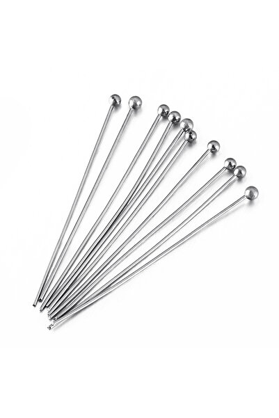 Choice 40mm Ball-Steel Color 50pcs Stainless Steel Ball Pins for Jewelry Maki...