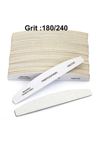 Choice مبرد أظافر خشبي احترافي بحبيبات 180-240 (50 قطعة) 50/100 قطعة، 180/240...