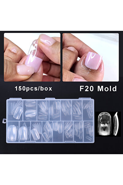 Choice مجموعة أشكال أظافر بنظام مزدوج F20 مكونة من 120/150 قطعة/صندوق، أطراف ...