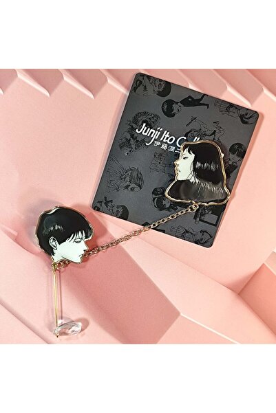 Choice brooch This elegant enamel pin is inspired by Tomie from Junji Ito's w...