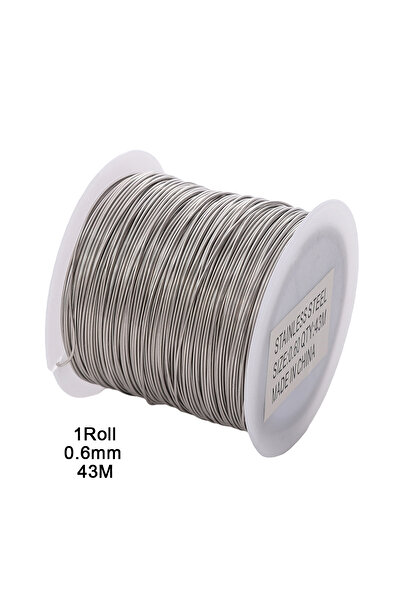 Choice 0.6 مم 43 متر 1 لفة سلك 304 من الفولاذ المقاوم للصدأ سلك خرز يدوي الصن...