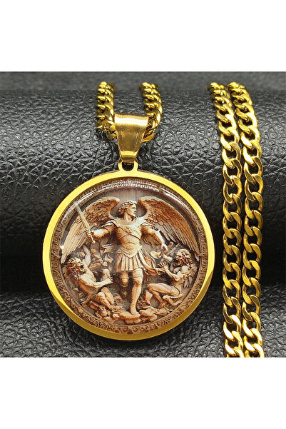 Choice سلسلة قلادات وميداليات زجاجية من الفولاذ المقاوم للصدأ من GD SAINT MIC...