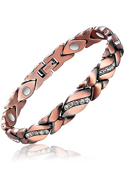 Choice 2 Vintage Copper Color Magnetic Bracelets for Women Arthritis Pain Rel...