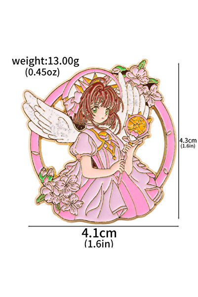 Choice X00649 Anime Card Captor Cartoon Cute KINOMOTO SAKURA Enamel Pins for Women Men Lapel Badge Girls Co