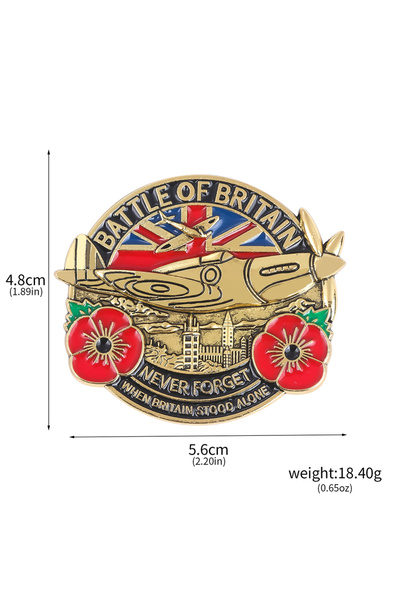 Choice X00526-02 دبابيس تذكارية للذكرى السنوية الثمانين لإنزال D-DAY بروش شارة Poppy Lest We Forget بروش المخضرم