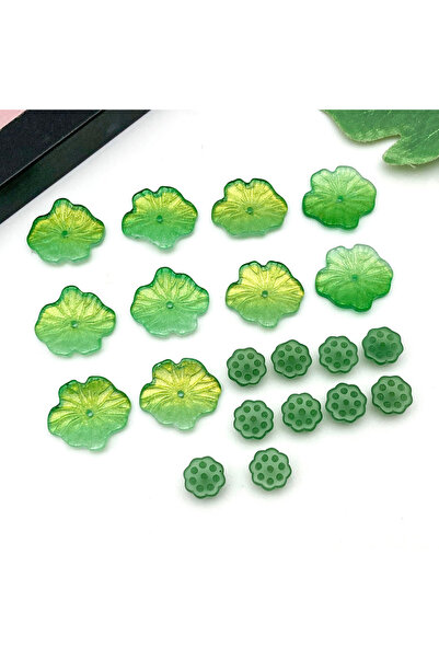 Choice SN1113-20 قطعة 20/30 قطعة من خرز زهرة اللوتس الزجاجية لوازم صنع المجوه...